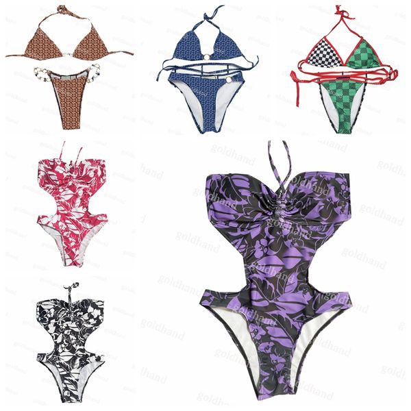 

23 summer beach swimwear designer women backless swimsuit fashion brand textile bikini set one piece bathing suit, White;black