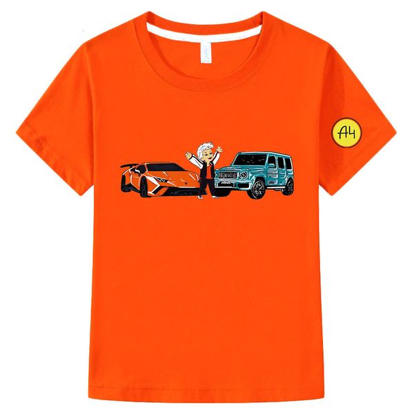 

t-shirts children's merch a4 t shirts spring summer family clothing boy's gelik lamba print fashion t-shirt girl's casual tee, Blue
