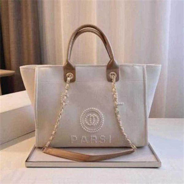 

fashion luxury evening bags brand handbags pearl tote canvas beach bag female portable shoulder large capacity big handbag ladies backpack w