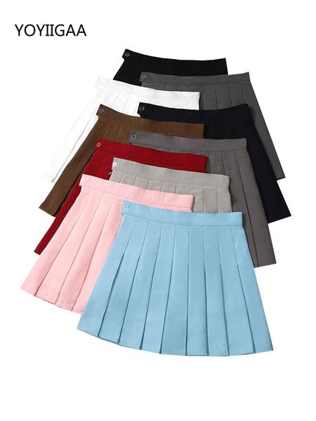 

dresses black women pleated skirt summer gothic female mini skirts preppy style aline ladies girls short skirt pink kawaii woman skirts, Black;gray