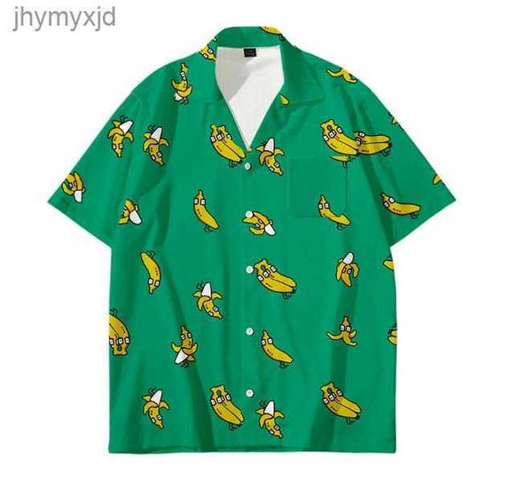 

men flower printed short sleeve turn down collar shirt loose blouse summer hawaiian camisa 2372, White;black