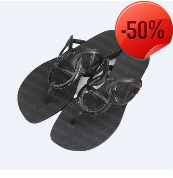 

tb egerie designer women slippers sandals chain flat jelly slides summer pvc beach slipper lady flat silpper luxury slide outdoor shoes 45, Black