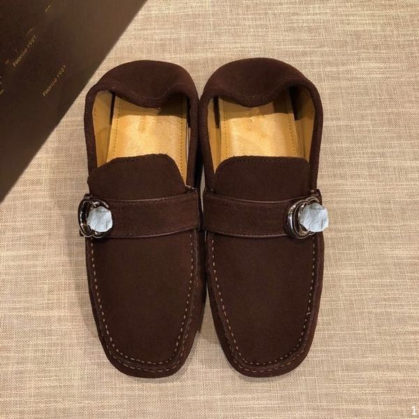 

luxurious casual loafers spring men's shoe suede designer loafers for men soft driving moccasins flats male walking shoes slip-on, Black