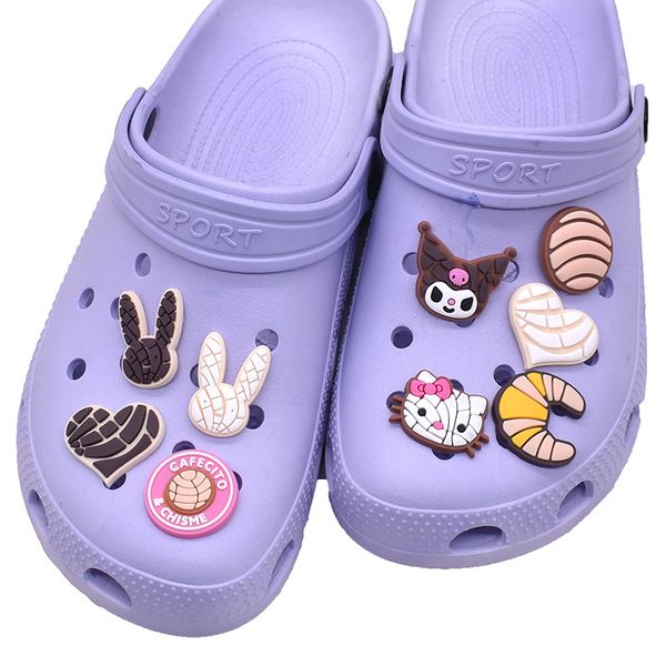 

anime charms wholesale childhood memories kuromi melody biscuits funny gift cartoon charms shoe accessories pvc decoration buckle soft rubbe, Blue