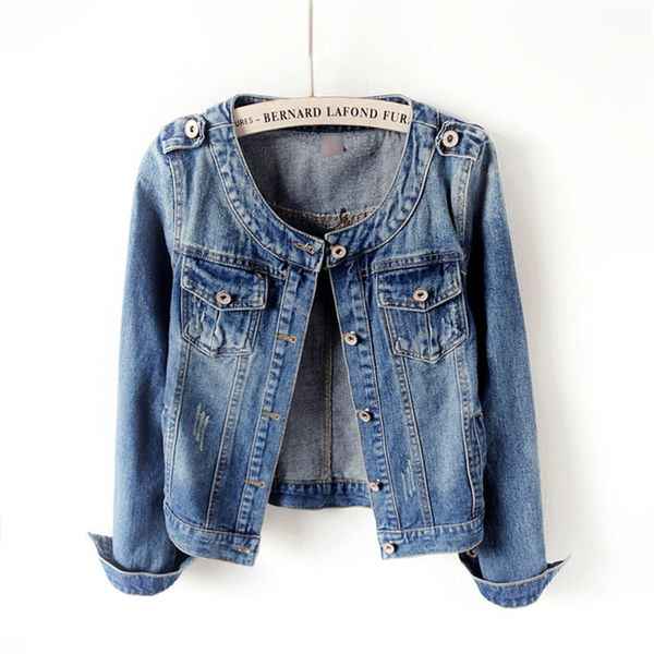 

women's jackets autumn women denim jacket long sleeve casual jeans jacket bomber vintage short jacket outerwear 6xl p1019 230427, Black;brown