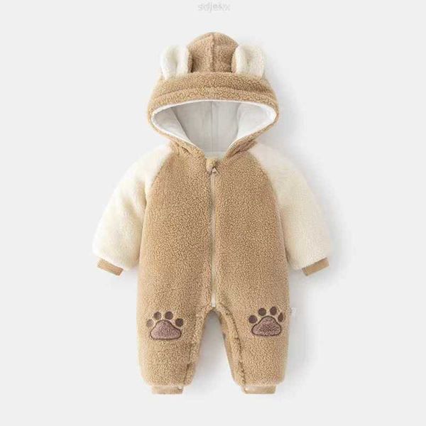 

clothing sets children cute wear infants toddlers clothes go out thick crawling cotton coral newborn babies jumpsuits, White