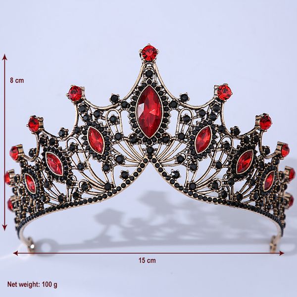 

baroque wedding headband crystal bridal crowns and tiaras hair jewelry accessories women rhinestone headwear queen diademts-0012, Silver
