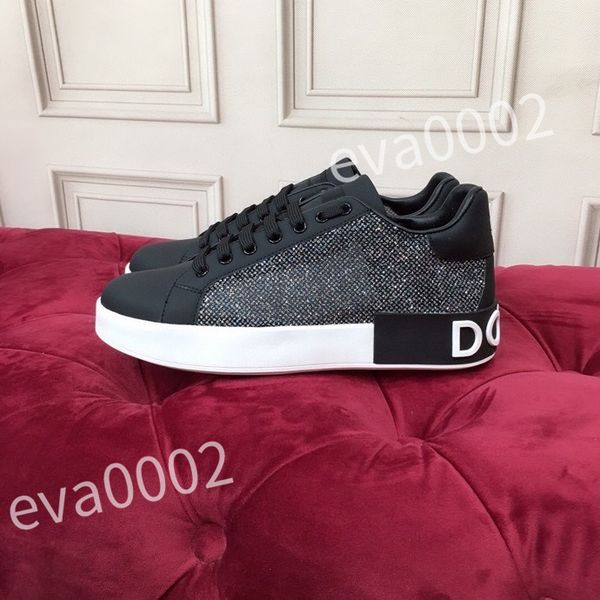

new luxury designer sneakers calfskin casual shoes reflective shoes vintage leather trainers all-match stylist sneaker leisure shoe platform, Black