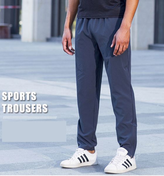 

lu men jogger long pants sport yoga outfit gym pockets sweatpants jogging pants mens casual elastic waist fitness size s-2xl ll48