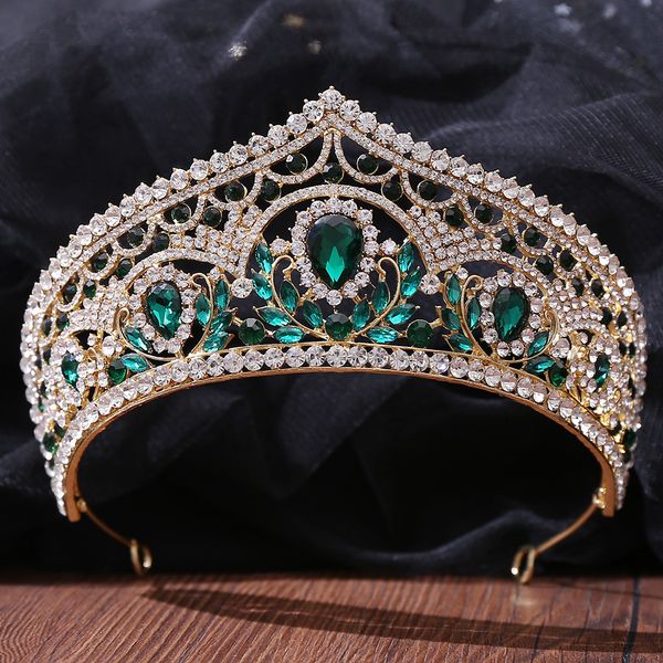 

h1357 european and american bride crown red rhinestone headwear wedding dress p accessories wedding dress hair accessories crown, Silver