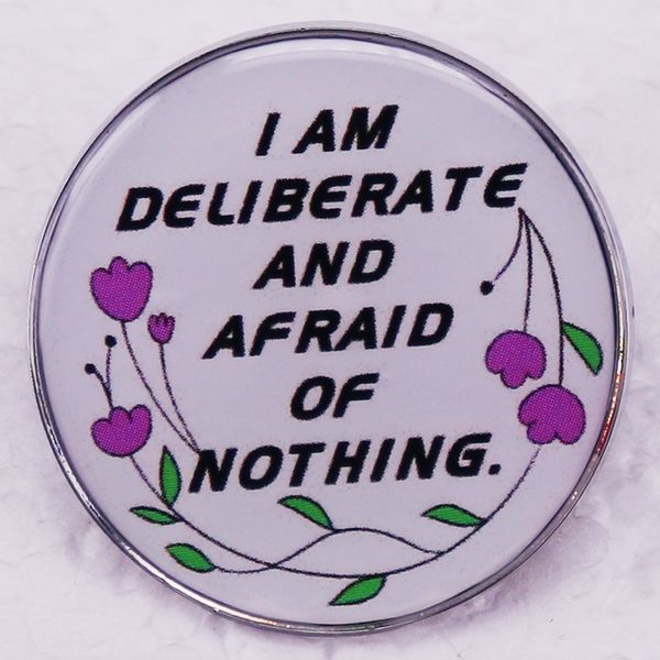 

i am deliberate and afraid of nothing brooch cute anime movies games hard enamel pins collect metal cartoon brooch backpack hat bag collar l, Blue