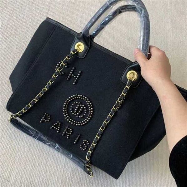 

luxury fashion evening bags brand handbags pearl tote canvas beach bag female portable shoulder large capacity big handbag ladies backpack 5