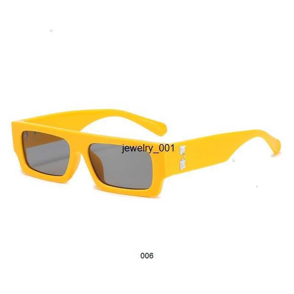 

off sunglasses 2023 new style small box sunglasses fashion off square glasses bright yellow sunglasses female 2ixx, Black