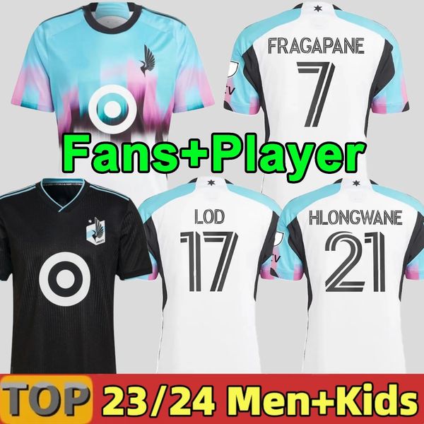 

2023 minnesota fc united soccer jerseys away reynoso lod boxall hlongwane fragapane trapp 22 23 24 jersey football shirts man blue and white, Black;yellow