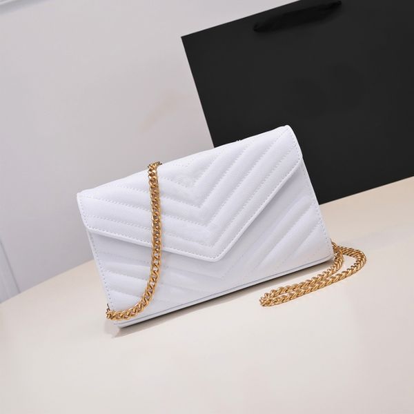 

fashion handbags shoulder luxurys designer bags metal chain gold silver women handbag genuine leather bag flip cover diagonal messenger cros