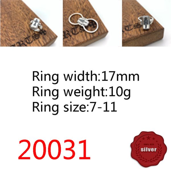 

20031 s925 sterling silver ring holy sword cross flower letter punk hip hop network red personalized simple couple shape gift for lovers