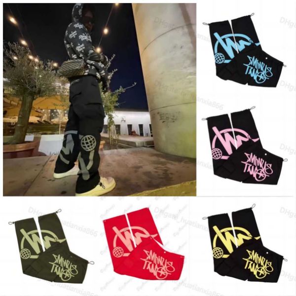 

fashion men's pants minus two cargo harajuku minustwo casual loose punk rock straight wide leg trouser streetwear y2k pant retro street, Black