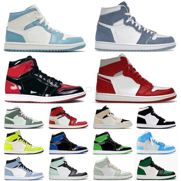 

mens womens jumpman 1 1s designer basketball shoes j1 varsity red chicago reimagined high university blue mid carbon fiber dutch green sneak