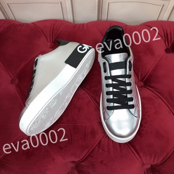 

2023 luxury designer sneakers calfskin casual shoes reflective shoes vintage leather trainers all-match stylist sneaker leisure shoe platfor, Black