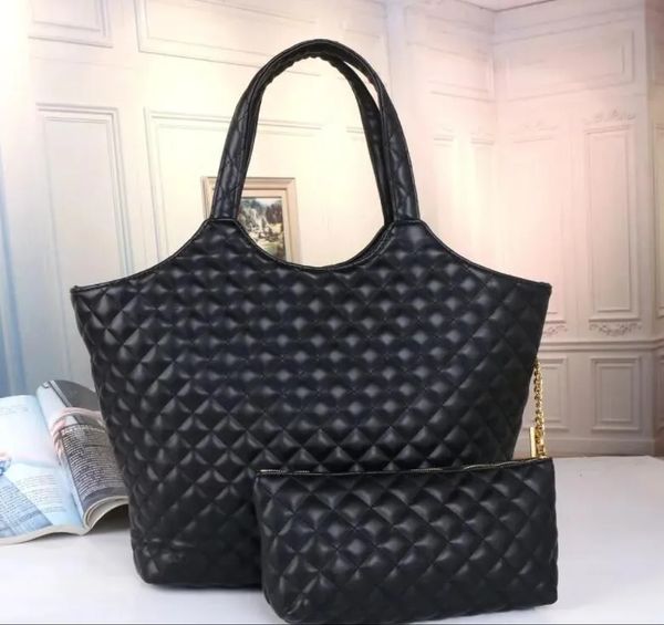 

icare designer tote shopping bags dicky0750 luxury tots bag lambskin large shoulder genuine leather women the totes bags crossbody lady fash