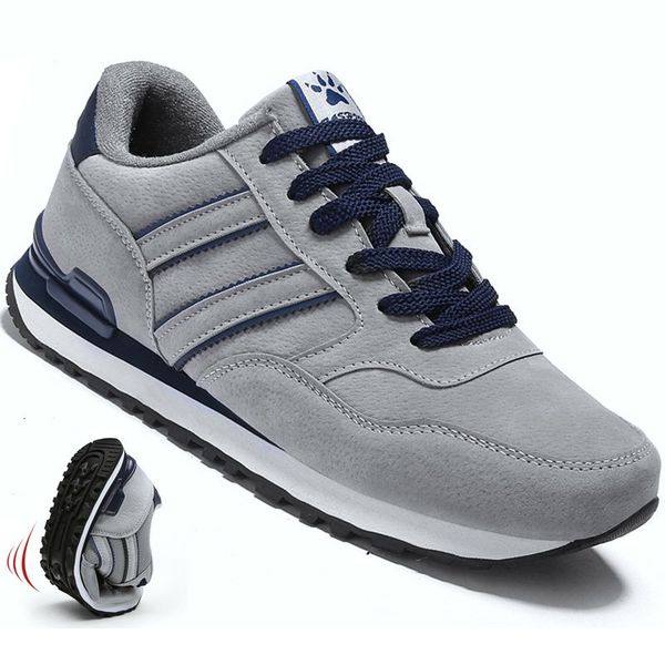 

dress shoes breathable sneakers men sport running women light athletic leather casual flats trail walking shoe plus size 230426, Black