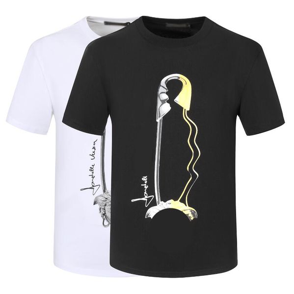 

2023 summer designer mens t shirts for men luxury letter embroidery t shirt mens women clothing short sleeved m-3xl, White;black