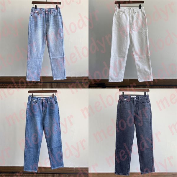 

women denim pants retro designer jeans fashion high waist slim straight jeans, Blue