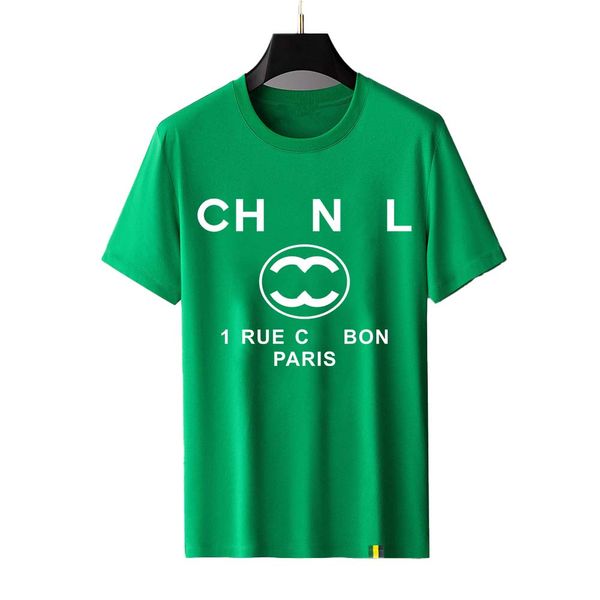 

2023 chan luxury designer men's short sleeve men's t-shirt outdoor pure cotton printed crew neck short sleeve casual luxury couple, White;black
