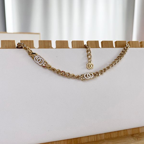 

cuba chain necklace sweater chain 18k gold plated double letter designer for women never fade wedding gift party jewerlry accessories, Silver