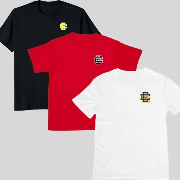 

men's t-shirts ee oversized t-shirts o ne short sleeve summer tees 3 pa sets 100% cotton men's cloing eric emanuel, White;black