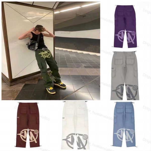 

2023 men's pants minus two cargo harajuku minustwo casual loose punk rock straight wide leg trouser streetwear y2k pant retro street tr, Black