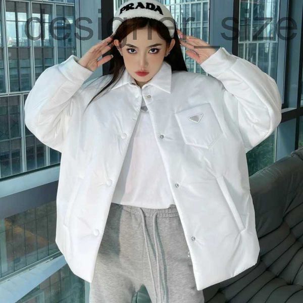 

women's down & parkas designeruls size designer jackets womens down jacket winter arkas d triangle embroidered cardigan trench coat lig, Black