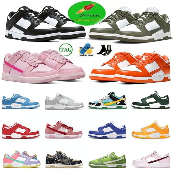 

2023 running shoes dunks low panda triple pink grey fog syracuse team green medium olive unc georgetown malachite sail walking gai sb sneake