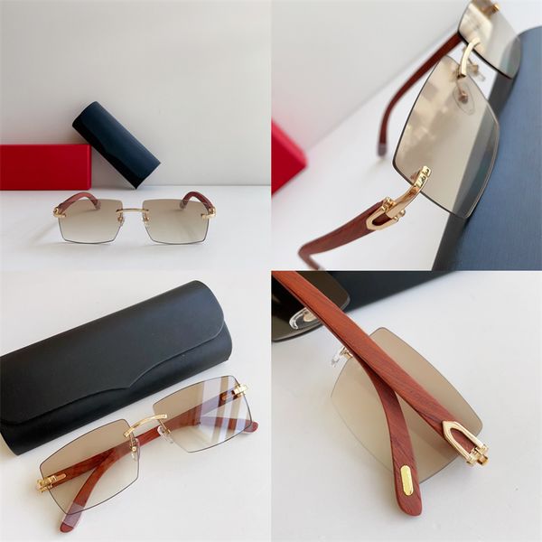 

luxury designer sunglasses for men's and women's luxury lens brand wooden design piccadilly irregular frameless man fashion square, White;black