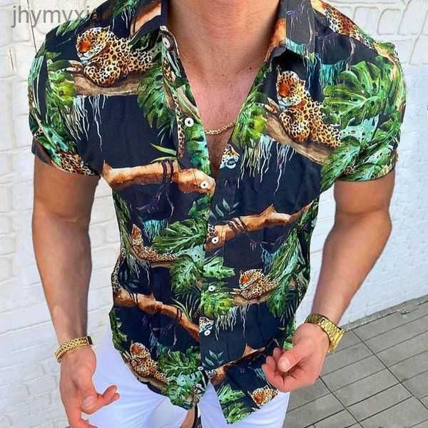 

men's t-shirts spring summer shirts leisure brand formal dress hawaiian beach short sleeve buttons large size floral designmen 11 8sq5, White;black