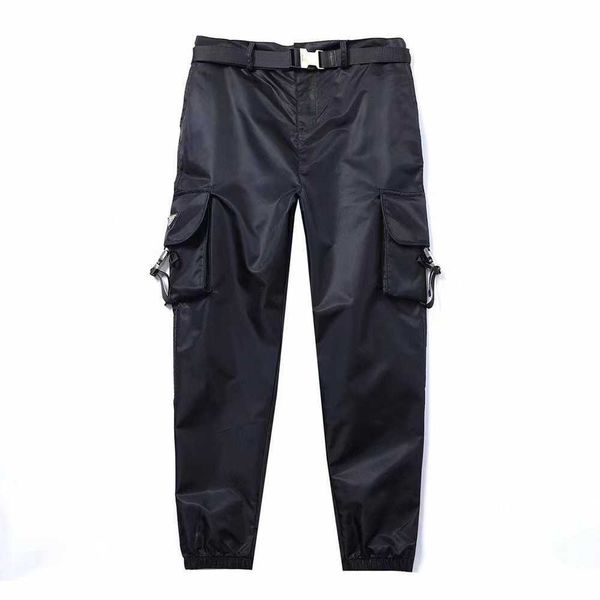 

men's pants 2022 couple mens pants trousers nylon material fashion sweatpant street loose flexible comfortable wrinkle-resistant highly, Black
