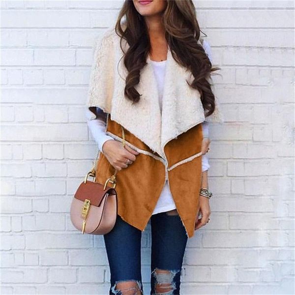 

vests autumn patchwork printing loose women coats simple turndown collar office lady outwear chic cardigan female elegant streetwear, Black;white