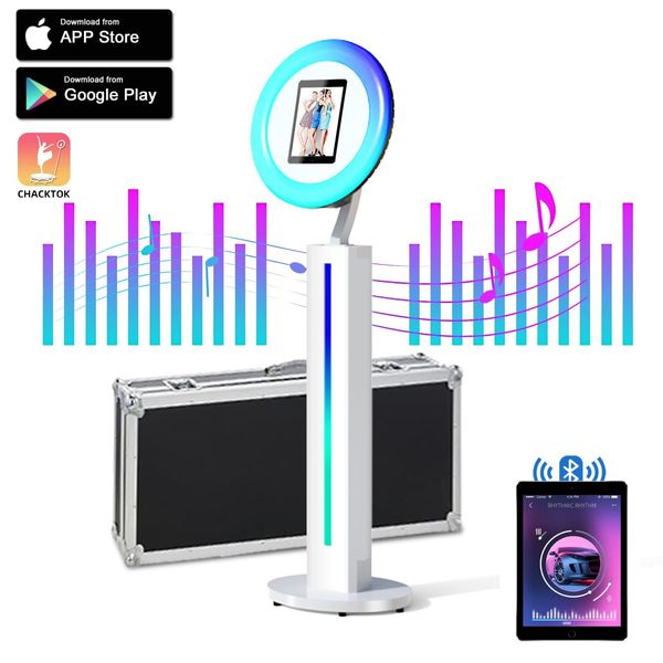 

ipad p booth bt app control light box with rgb ring light compatible with ipad 10.2/10.9/12.9in for wedding rental business