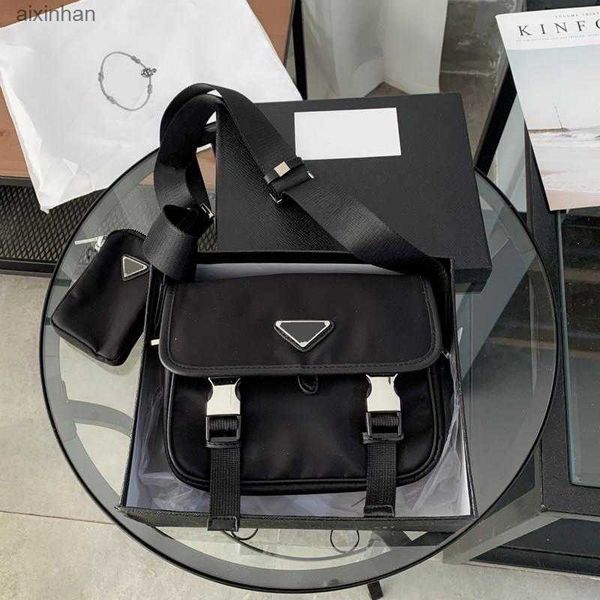 

2023 designers mens crossbody bags luxury men briefcases brand nylon messenger envelope bag fashion purses single shoulder with triangle 2vd