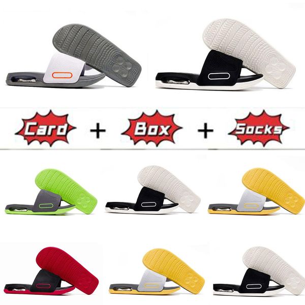 

2023 cirro men women slippers sandals slides slip-on flip flops black metallic silver university red dark grey white volt orange slipper sli
