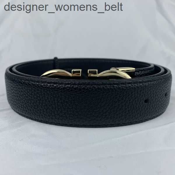 

luxury designer belt g buckle fashion genuine leather women belts for men letter double big gold classical 9 colors 83wyx, Black;brown