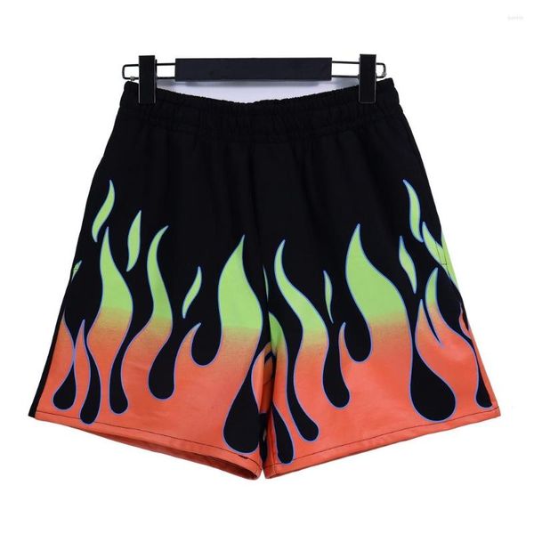 

men's shorts alphabet flame print pattern men casual loose short pant elastic waist comfortable breathable sweatpant, White;black