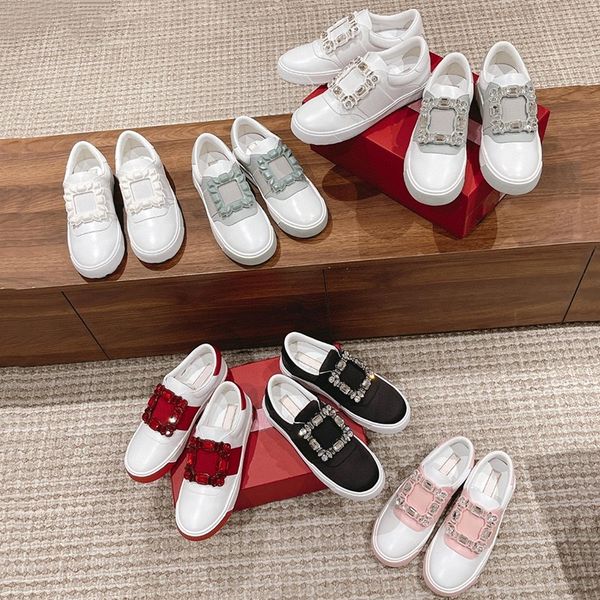 

new rv drill buckle leather casual women's board shoes hepburn style comfortable luxury loafers thick soles match color one step off sm