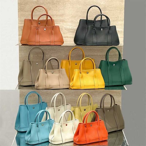 

garden party designer totes bag leather togo layer cowhide lychee pattern women's bag handbag simple tote bag shopping bag