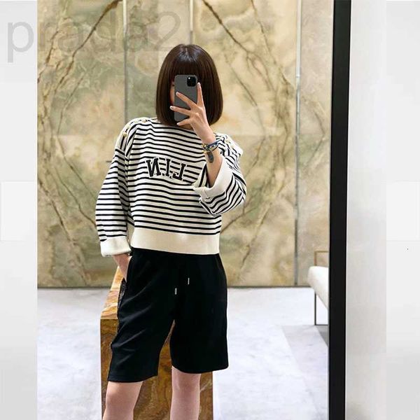

women's sweaters designer 2022 new autumn striped hoodies long sleeve loose hoodie sweatshirt jumper cotton pullovers casual over size, White;black