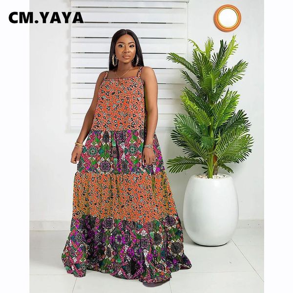 

dresses cmyaya plus size elegant women paisley sleevelesss big swing loose maxi long dress beach holiday sundress floor length dresses, Black