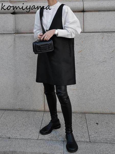 

dresses v neck sleeveless black vestidos japanese elegant tank dress spring summer all match dresses women 2023 new mini robe femme, Black;gray