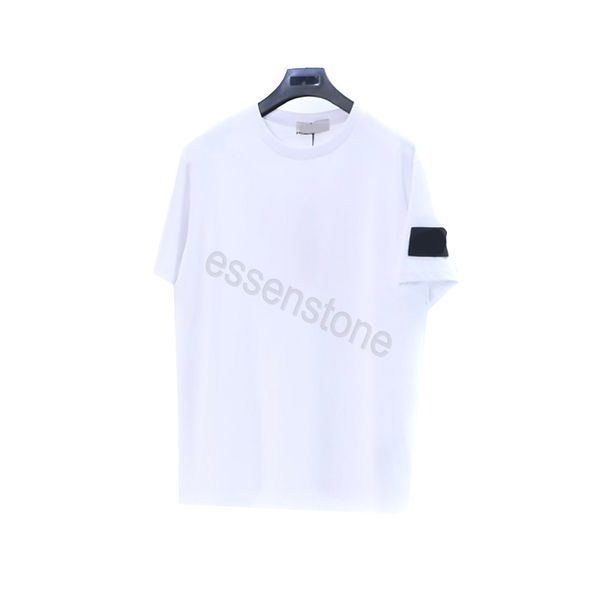 

designer loose polo tee shirt stoneisland women's high street fashion tees luxury t shirt stone men's short sleeve, White