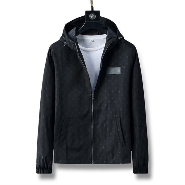 

designer womens mens windbreaker hoodie jacket coat with zipper for man fashion streetwear sports long sleeve letter embroider black blue ja, Black;brown