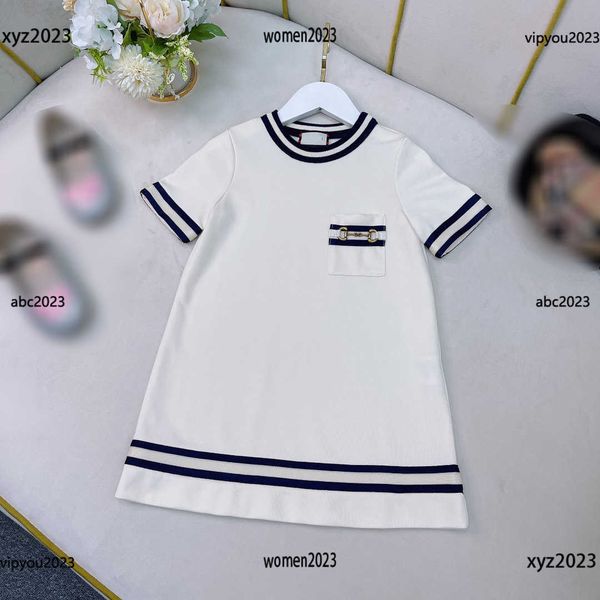 

2023 designer baby clothes girl skirt baby summer cotton fabrics classic stitching design elegant skirt new product, Red;yellow